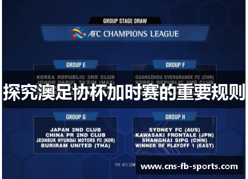 探究澳足协杯加时赛的重要规则