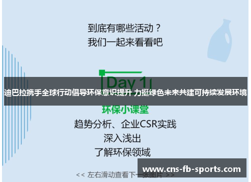 迪巴拉携手全球行动倡导环保意识提升 力挺绿色未来共建可持续发展环境 迪巴拉携手全球行动倡导环保意识提升 力挺绿色未来共建可持续发展环境
